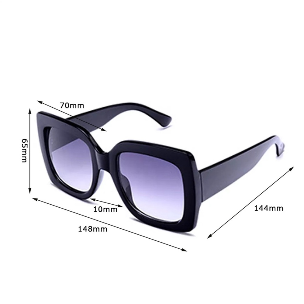 🍒💋 Oversized Retro Square Sunglasses - Picture 5 of 6